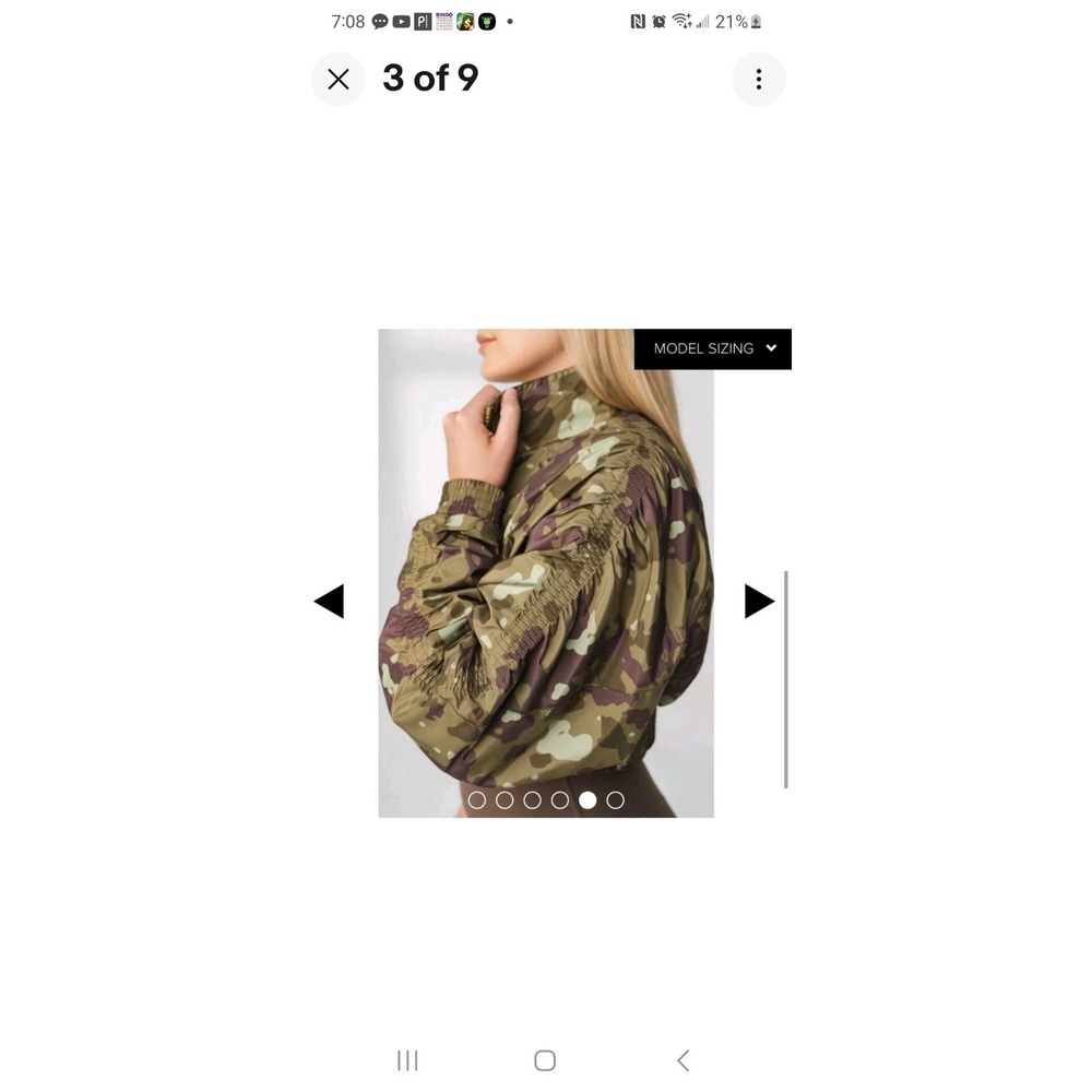 NWT Vitality Balance Athletica Crop Jacket Woodland Size Medium - Picture 3 of 7